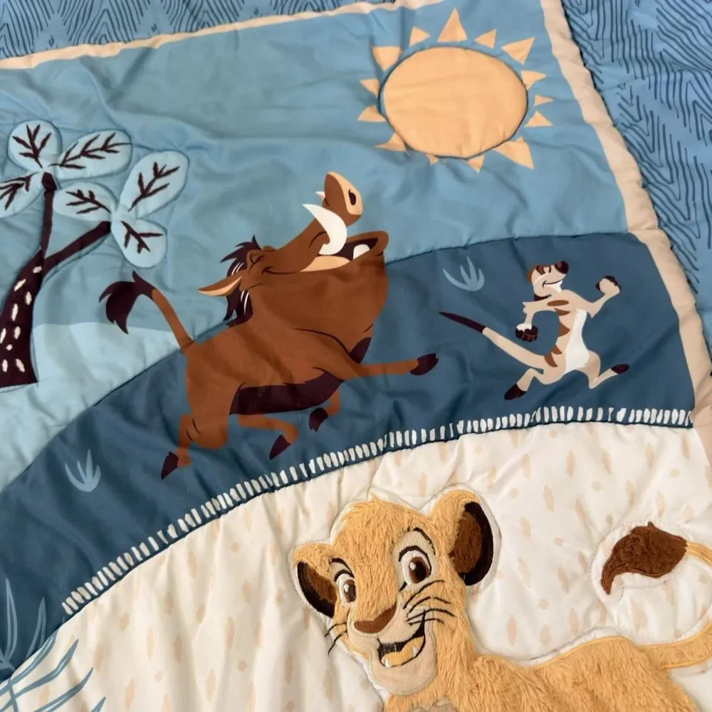 Lambs & Ivy Disney Lion King Adventure Crib Comforter Blanket Simba Timon Pumbaa